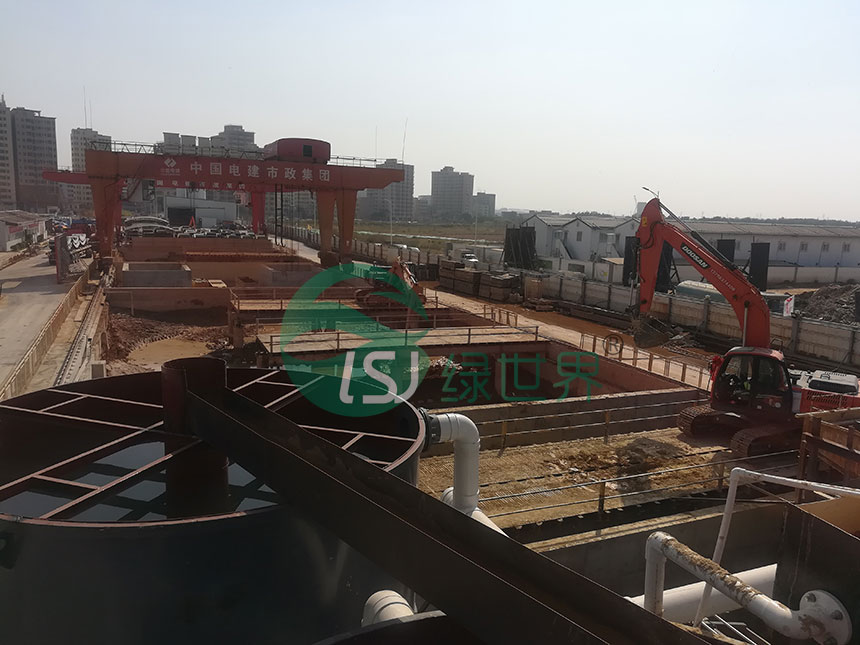 深圳沙井地铁盾构泥浆脱水处理项目现场